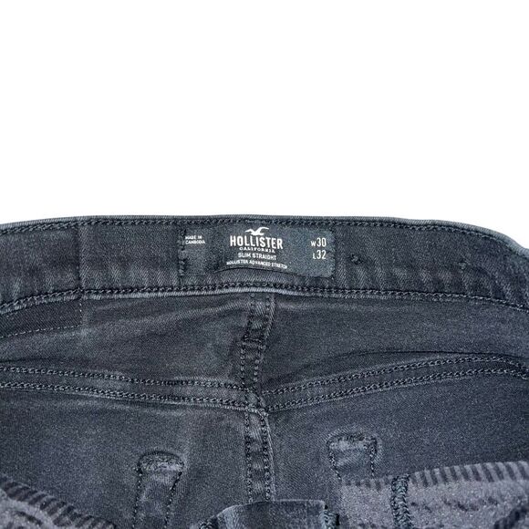 HOLLISTER Men’s Black Slim Straight Jeans Size W30 L32 - Picture 3 of 8